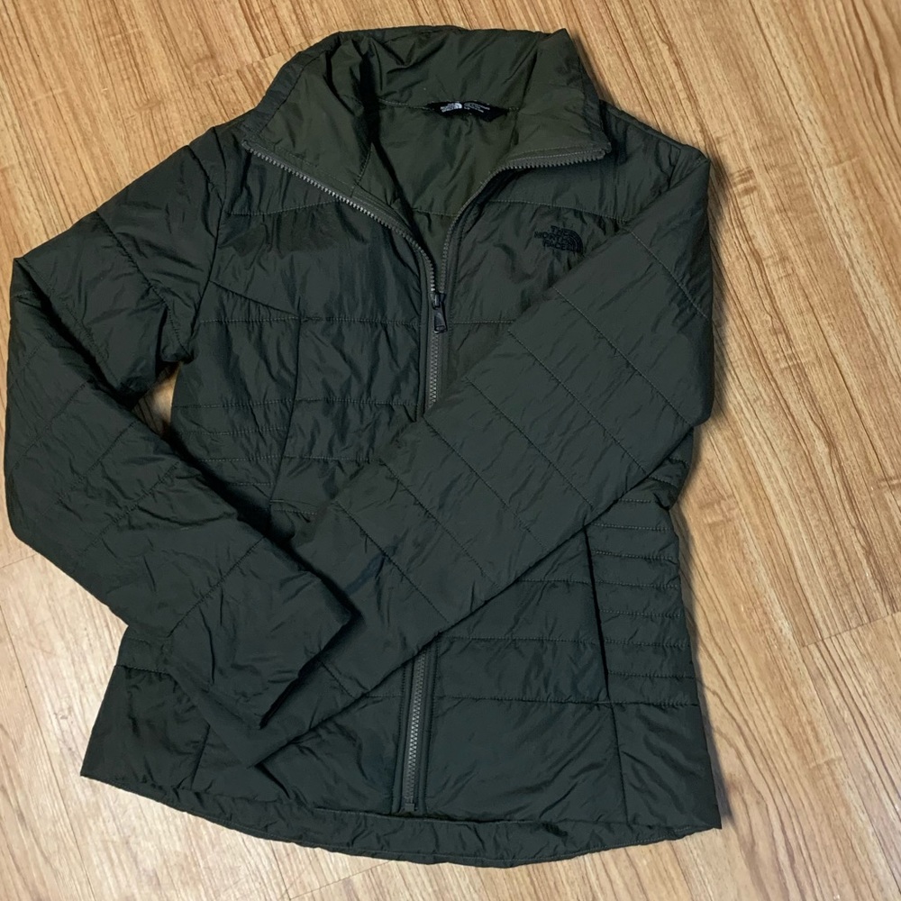 North face hunter green jacket women’s size small Great UC